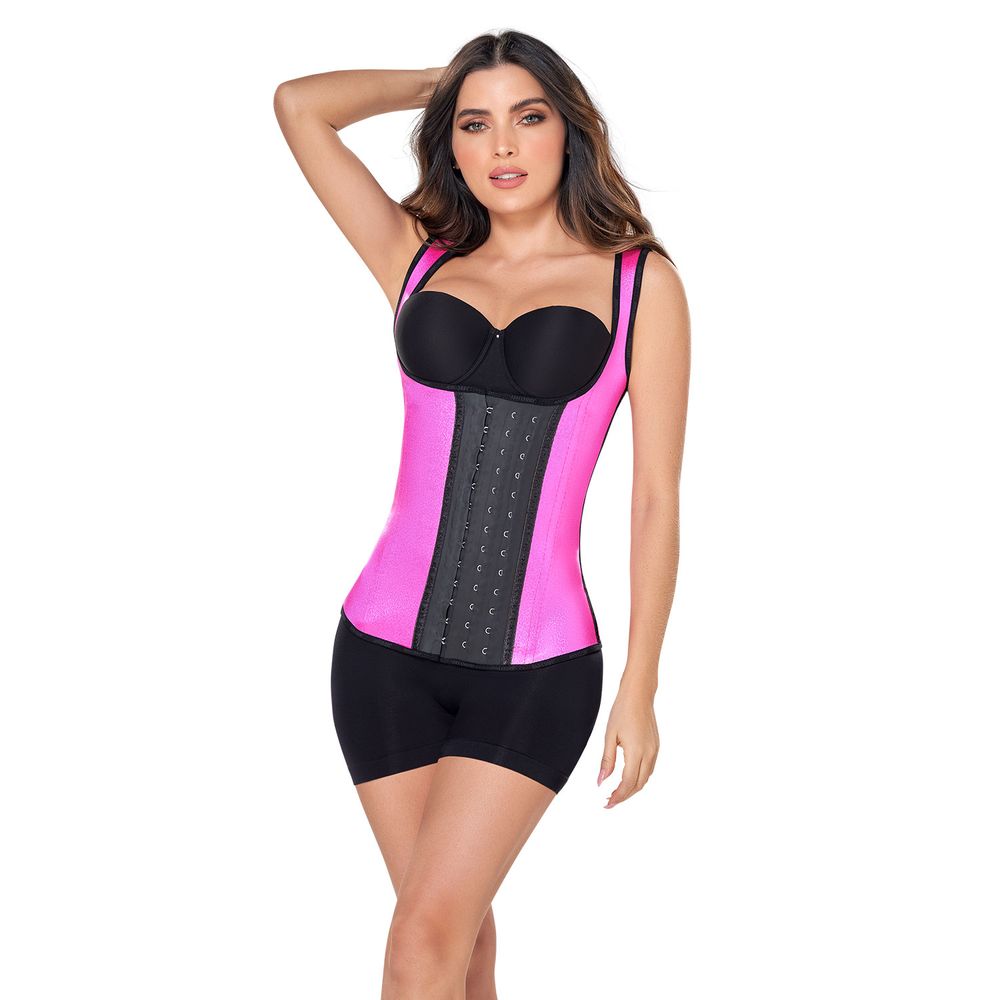 Chaleco látex 3 Broches Metalizado Mujer