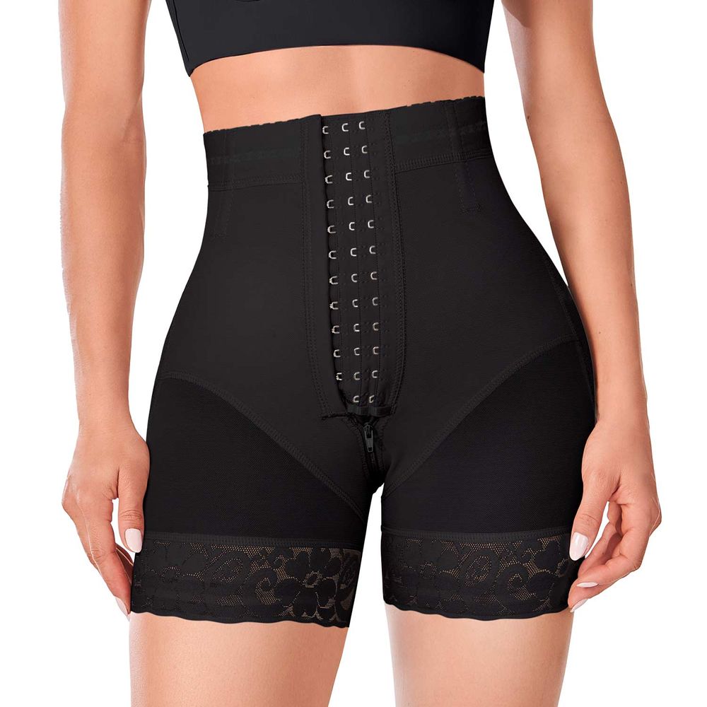 Short Alto levanta Glúteos Broche Reloj de Arena Mujer